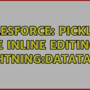 Salesforce Picklist Type Inline Editing In Lightning DataTable