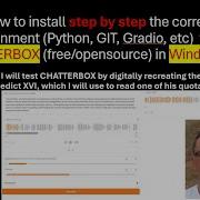 How To Install The Correct Environment For CHATTERBOX I E Python GIT Gradio Etc In WINDOWS 11