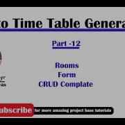 Time Table Generator Part 12 Rooms Form CRUD Complate In C C Sharp