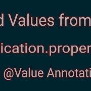 Read Values From Application Properties Using Value Annotation Spring Boot Tutorial