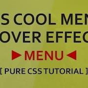 Cool Menu Hover Effect Html5 Css3 Hover Effect Tutorial