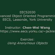 HD EECS2030 Упражнение Использование анонимных объектов