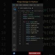 Draw A Ninja Design Using Python Turtle Python Shorts