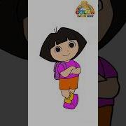 Learn To Draw Dora The Explorer Drawing And Coloring Tutorial For Kids