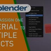 Blender How To Assign One Material To Multiple Objects At Once