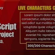 Live Character Counter JavaScript Mini Project For Beginners
