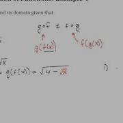 Composition Of Functions Example 4