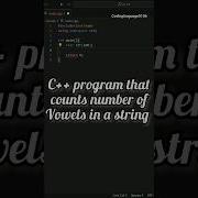 C Program That Counts Number Of Vowels In A String Codinglanguage String Vowels