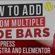How To Manage Or Add Multiple Sidebars In Wordpress Free Astra Theme Using Elementor Page Builder