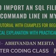 How To Import An SQL File Using The Command Line In MYSQL SQL Tutorial For Beginners