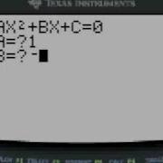 Quadratic Equations On The TI 83 TI 84