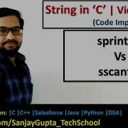 Difference Between Sprintf And Sscanf Functions In Programming In C By Sanjay Gupta