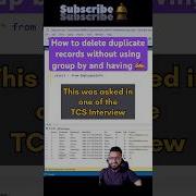Как удалить дубликаты записей из таблицы Shorts Sql Coding Sqlqueries