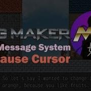 RPGMaker MV Message Pause Cursor
