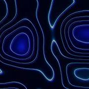 Abstract Blue Neon Wave Pattern Height Map Footage 2 Hours 4k Background