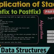 Application Of Stacks Infix To Postfix Part 4