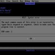 QBasic Hello World