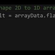 How To Reshape 2D To 1D Array In Python