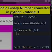 Python Tutorial Converting Binary Numbers 1