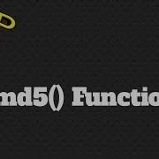 Md5 Function In Php String Encryption Function