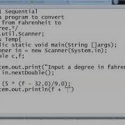 Basic Java Tutorial 2 Temperature Conversion