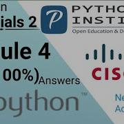 Python Essentials 2 MODULE 4 ANSWER PE2 Module 4 Python Module 4 Test 100 CISCO