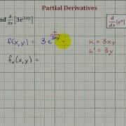 Ex Determine A Partial Derivative Function Of An Exponential Function Of Two Variables