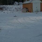 Testing Scratch Build RC Hovercraft In The Snow