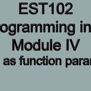 Passing Array To A Function Module 4 Part 2d KTU EST 102 Programming In C