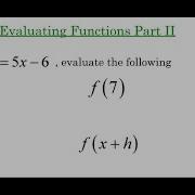 Evaluating Functions Part 2