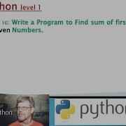 Write A Program To Find Sum Of First N Even Number Using While Loop In Python By With Asifkbs25 Q10