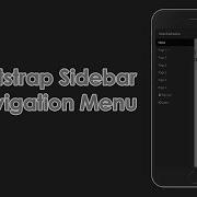 Bootstrap Sidebar Navigation Menu