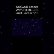 Beautiful Snowfall Effect Using HTML CSS Easy CSS Animation Tutorial