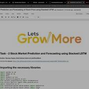 Task 2 Stock Market Prediction And Forecasting Using Stacked LSTM LGMVIP Data Science
