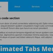 How To Create Animated Tabs Menu Using HTML CSS JavaScript