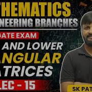 Lec 15 Upper And Lower Triangular Matrices Mathematics Gatepreparation Matrix