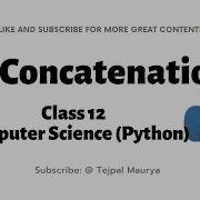 List Concatenation In Python Lec 7 4 Class 12 Computer Science Python