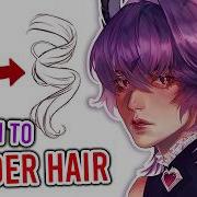 How I SKETCH To RENDER HAIR In IBISPAINT Full Hair Tutorial Sketch To Render