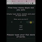 Find Your Age In Days HTML CSS And JavaScript