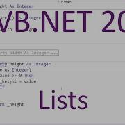 VB NET 2013 Lists