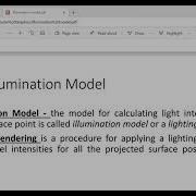 Illumination Model Ambient Light Specular And Diffuse Reflection