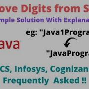 Java Program To Remove Digits From A String Tcs Infosys Cognizant Frequently Asked Problem