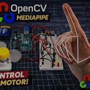 Hand Tracking DC Motor Control Using Python MediaPipe Arduino Computer Vision Robotics Module