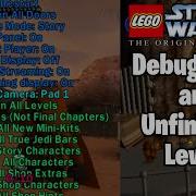 LEGO Star Wars II Beta Prototype Debug Menu And Unfinished Levels