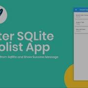 11 Delete Data From Sqflite And Show Success Message Flutter Sqflite TodoList App Tutorial