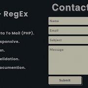 Responsive Bootstrap 4 Contact Form PHP RegEx