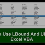 Listbox Use LBound And UBound Userform Excel VBA