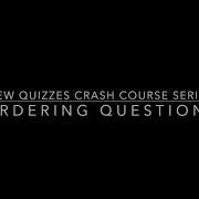 New Quizzes Crash Course Creating Ordering Questions