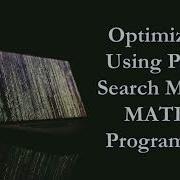 Optimization Using Pattern Search Method MATLAB Programming Learn Optimization Problem