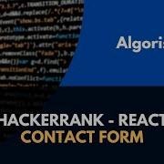 HackerRank React Contact Form
